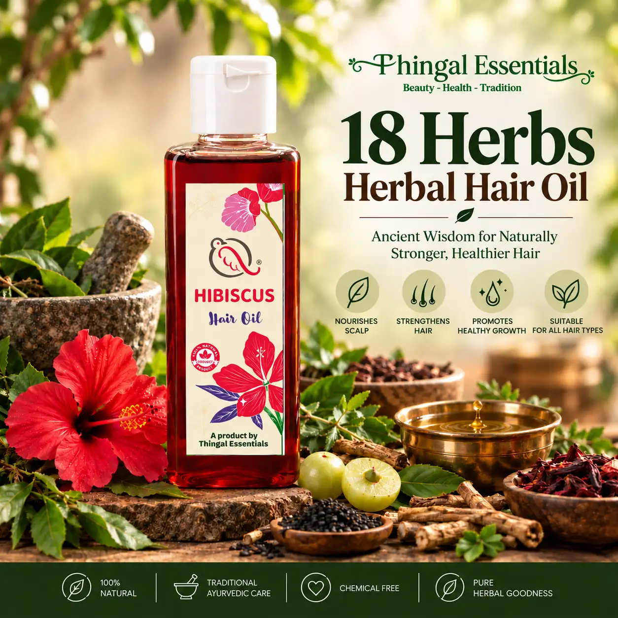 Chembaruthi Hair Oil 100ml - image 2