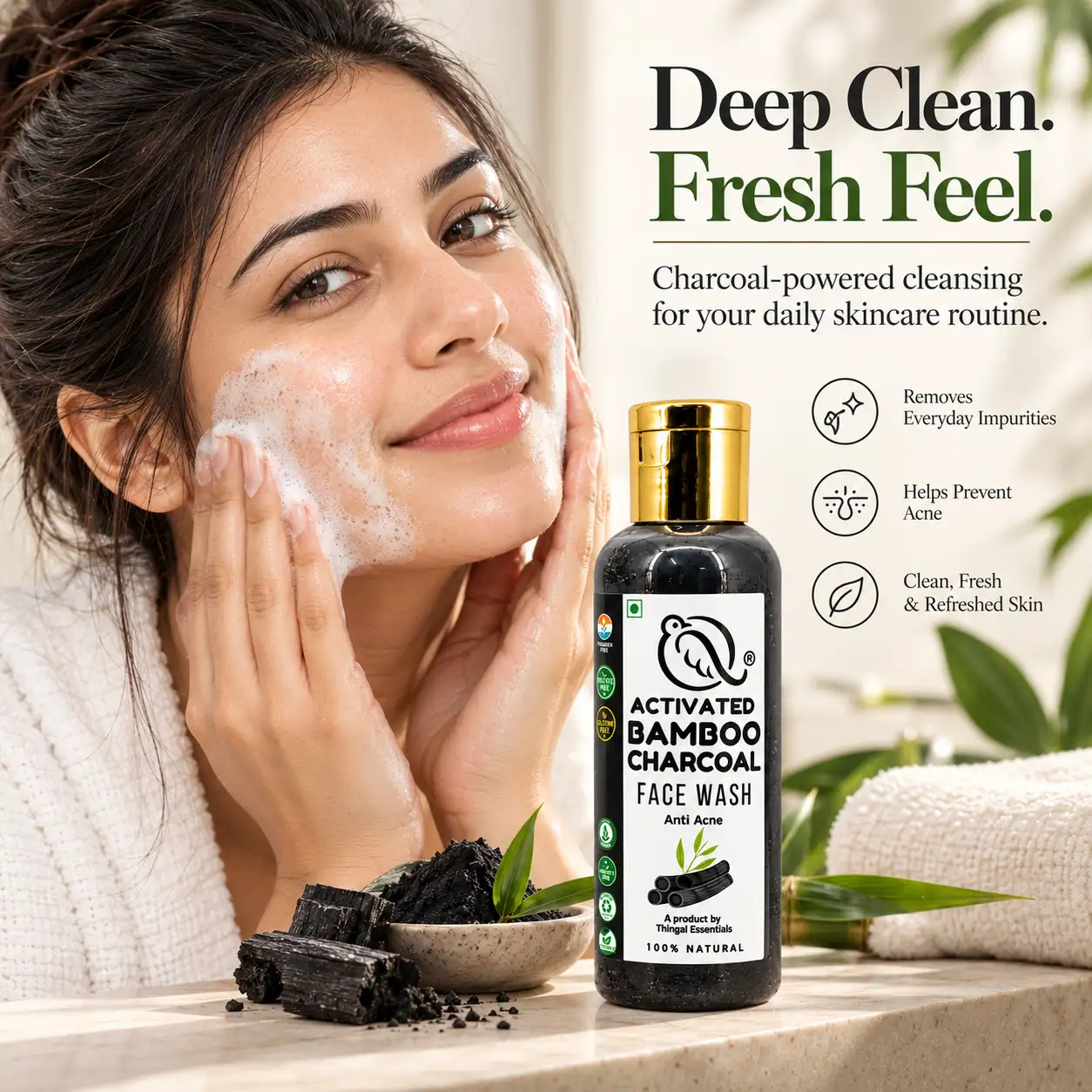 செயல்படுத்தப்பட்ட மூங்கில் கரி ஃபேஸ்வாஷ் - image 4