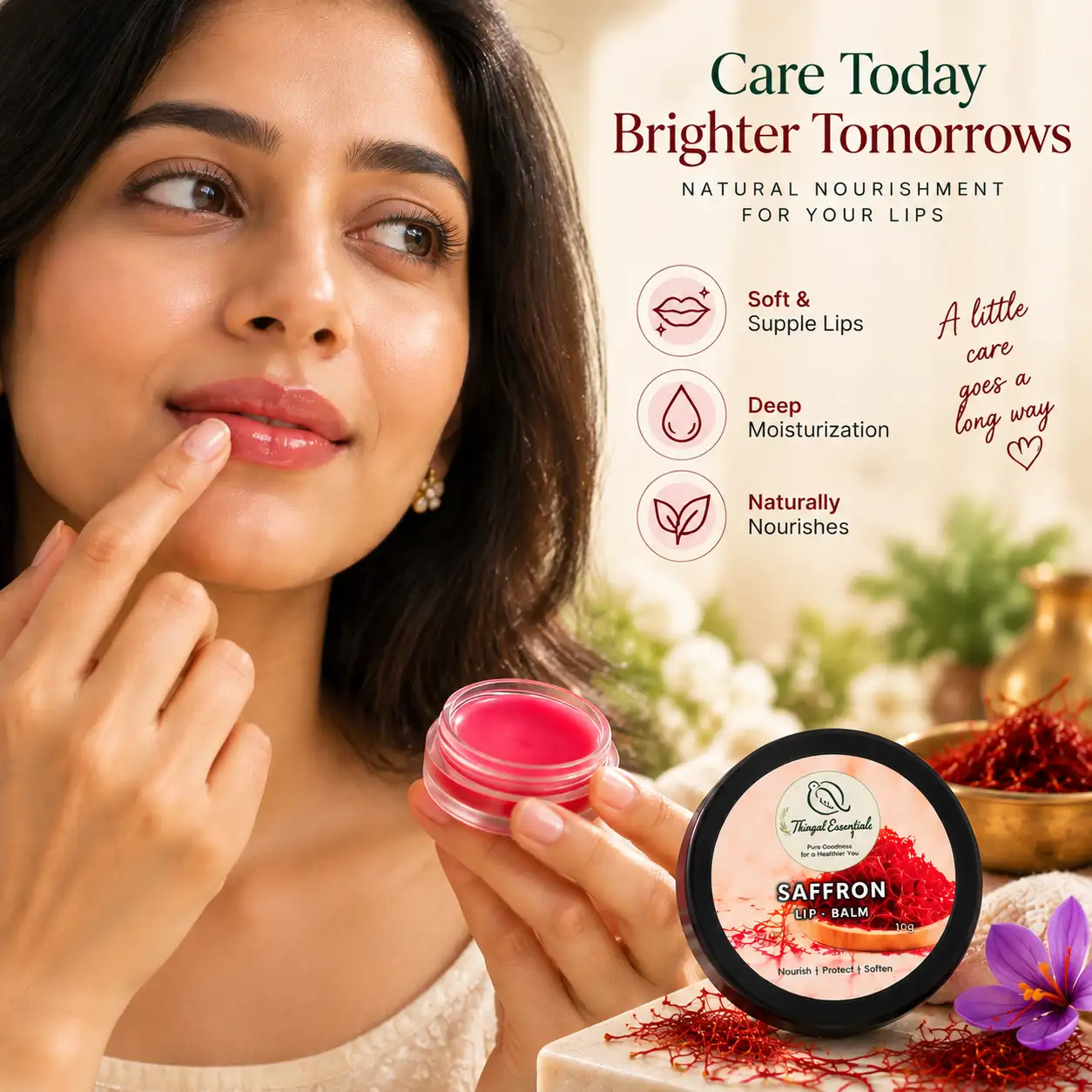 குங்குமப்பூ – 100% இயற்கை லிப் பால்ம் - image 4
