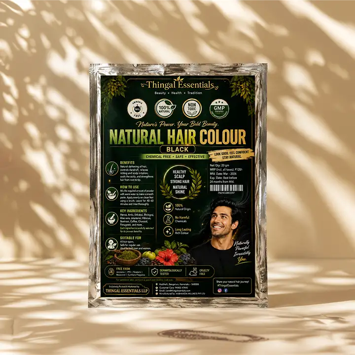 Plant-Based Black Henna Hair Dye – 5-Pack Combo (100g) - image 3
