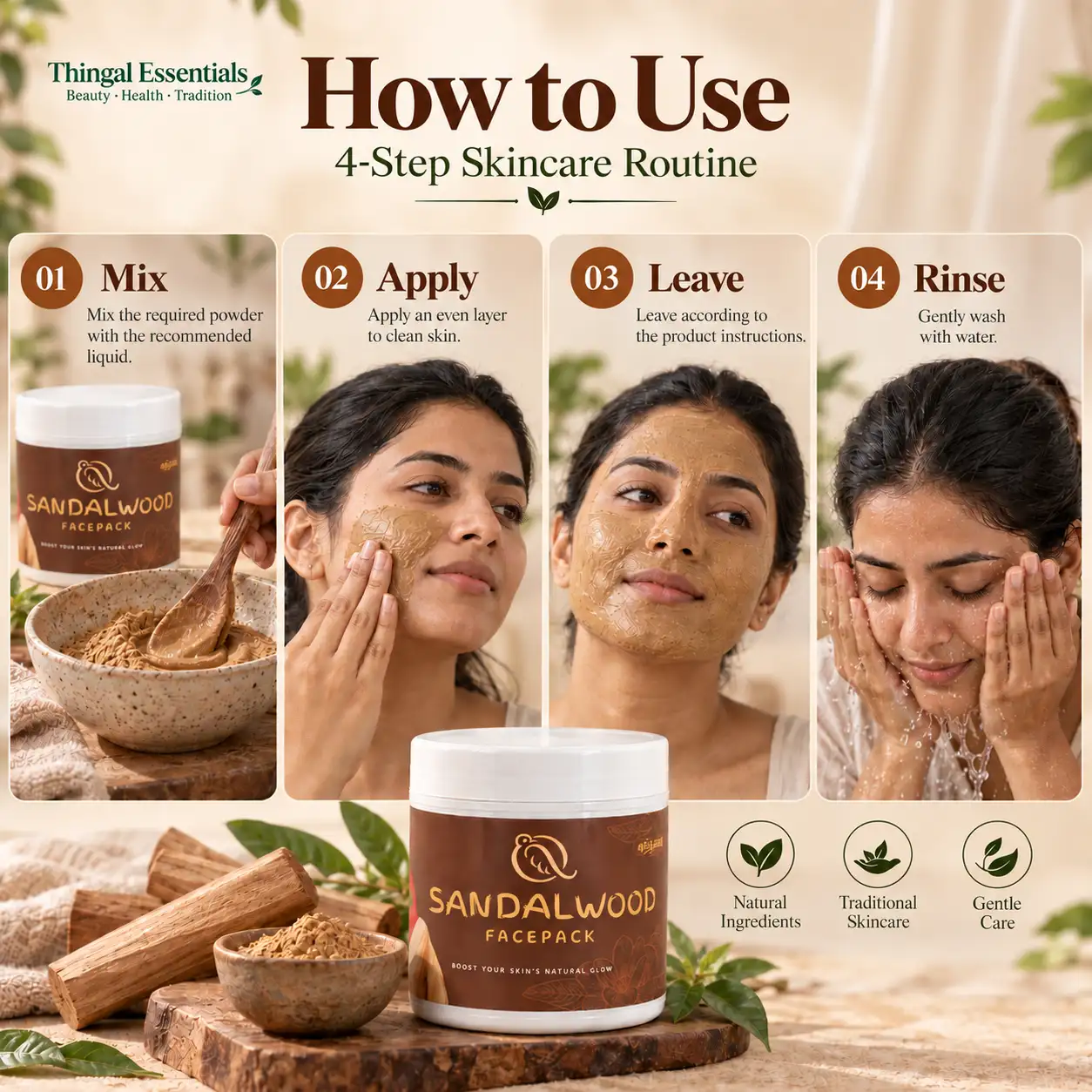 சிவப்பு சந்தன ஃபேஸ்பேக் - image 4