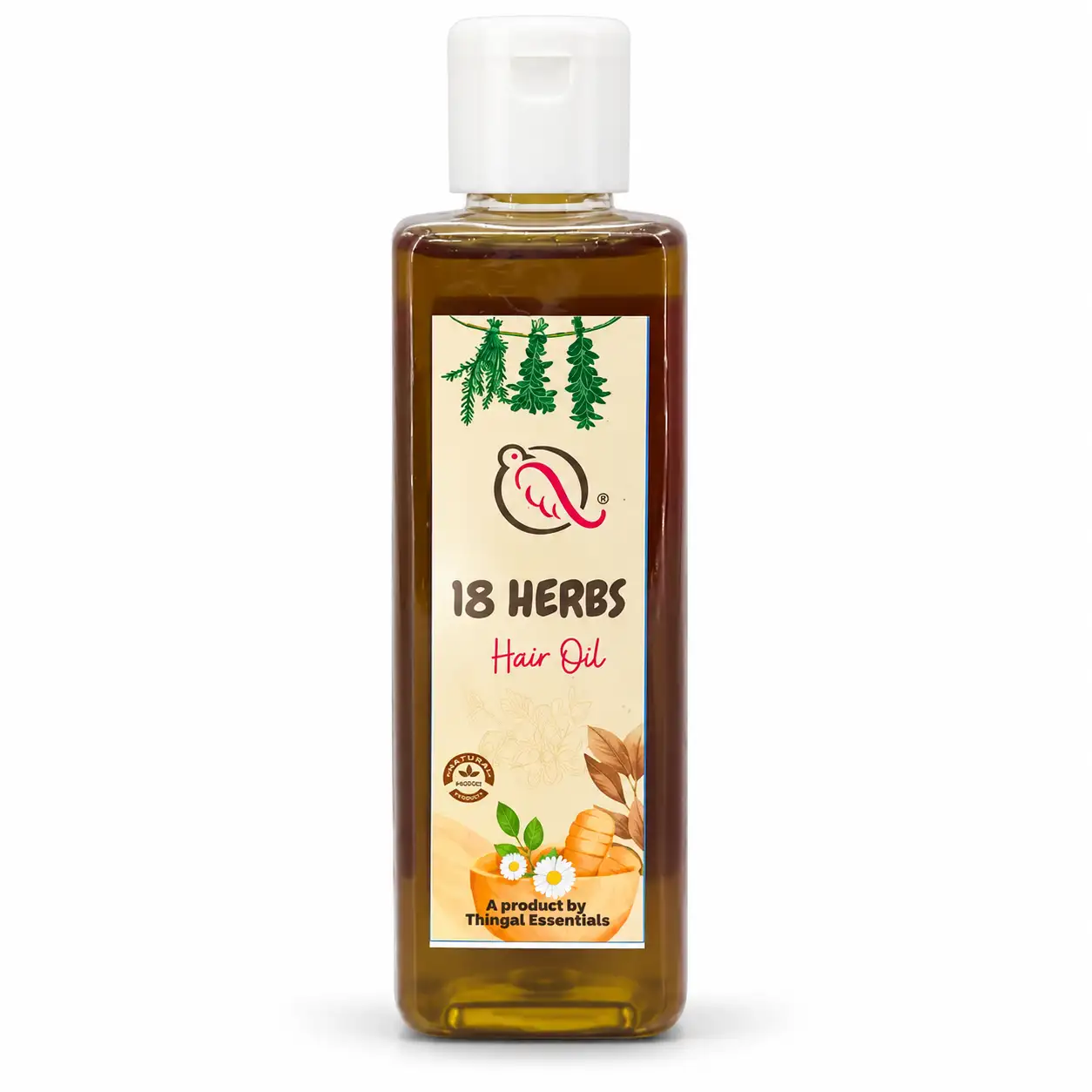 18 மூலிகைகள் மூலிகை எண்ணெய் / முடி வளர்ச்சி எண்ணெய் - image 1