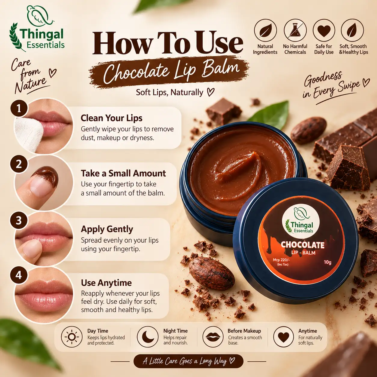 சாக்லேட் – 100% இயற்கை லிப் பால்ம் - image 4