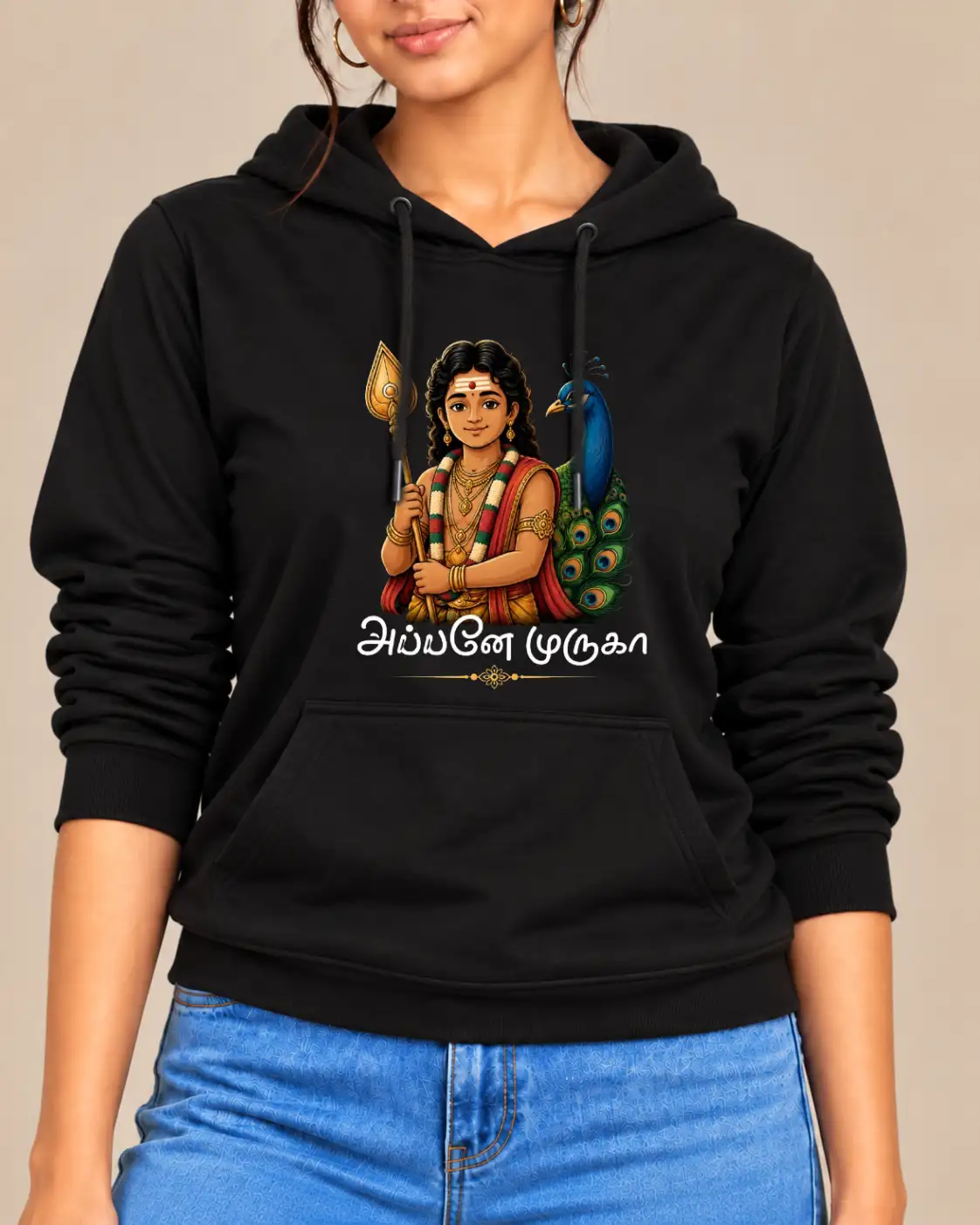 Appane Muruga Women's Hooded Sweat T-Shirt - Black - image 2
