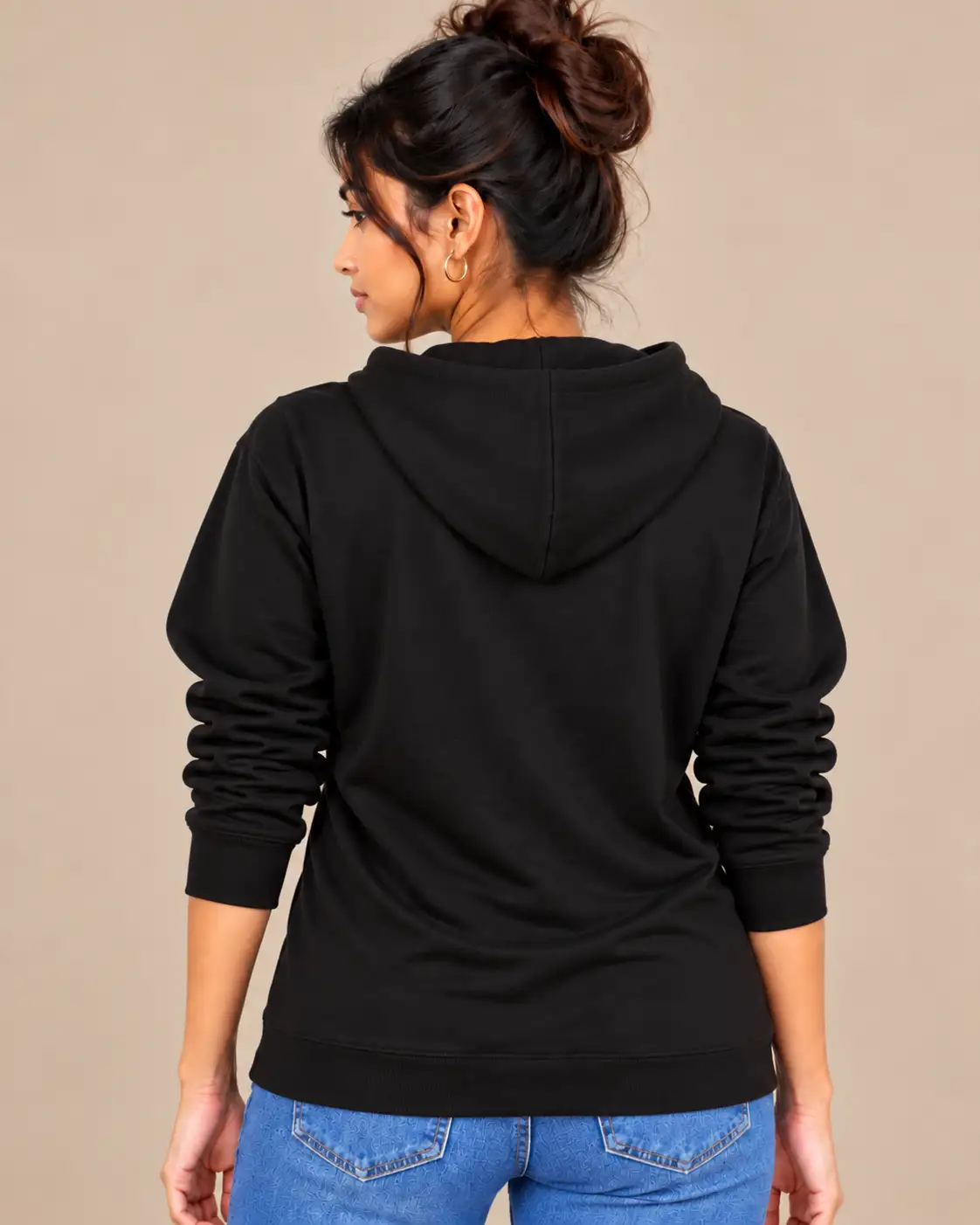 Thunive Thunai Women's Hooded Sweat T-Shirt - Black - image 3