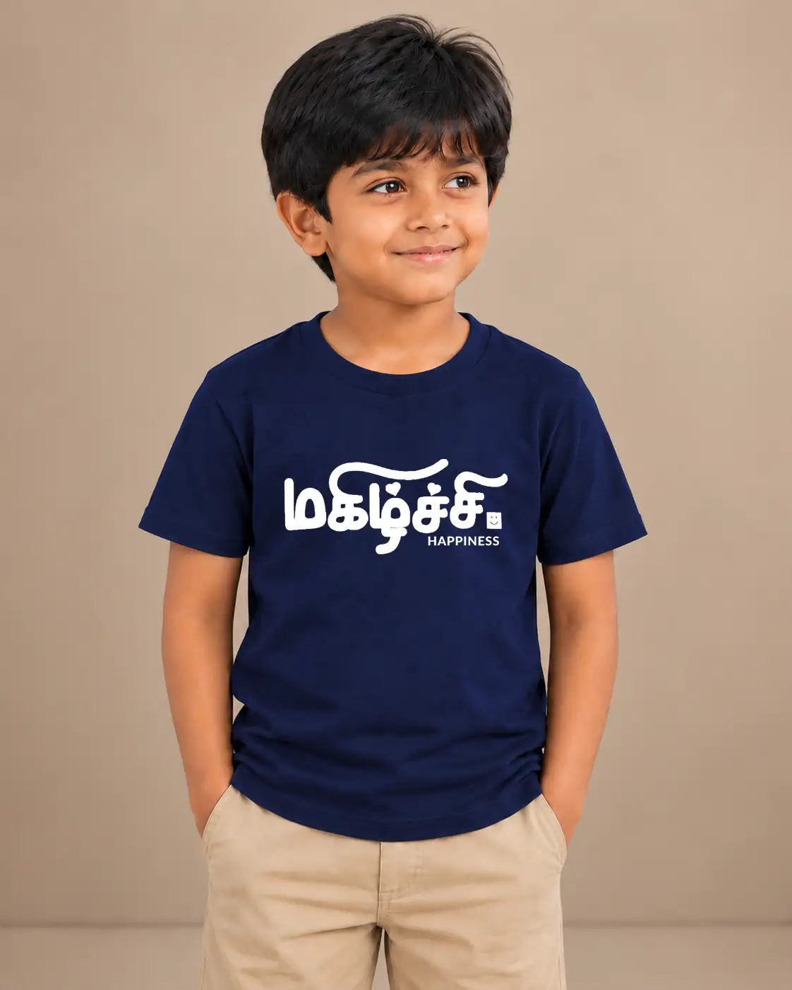 Magizhchi Kids Round Neck T-Shirt - Navy Blue - image 1