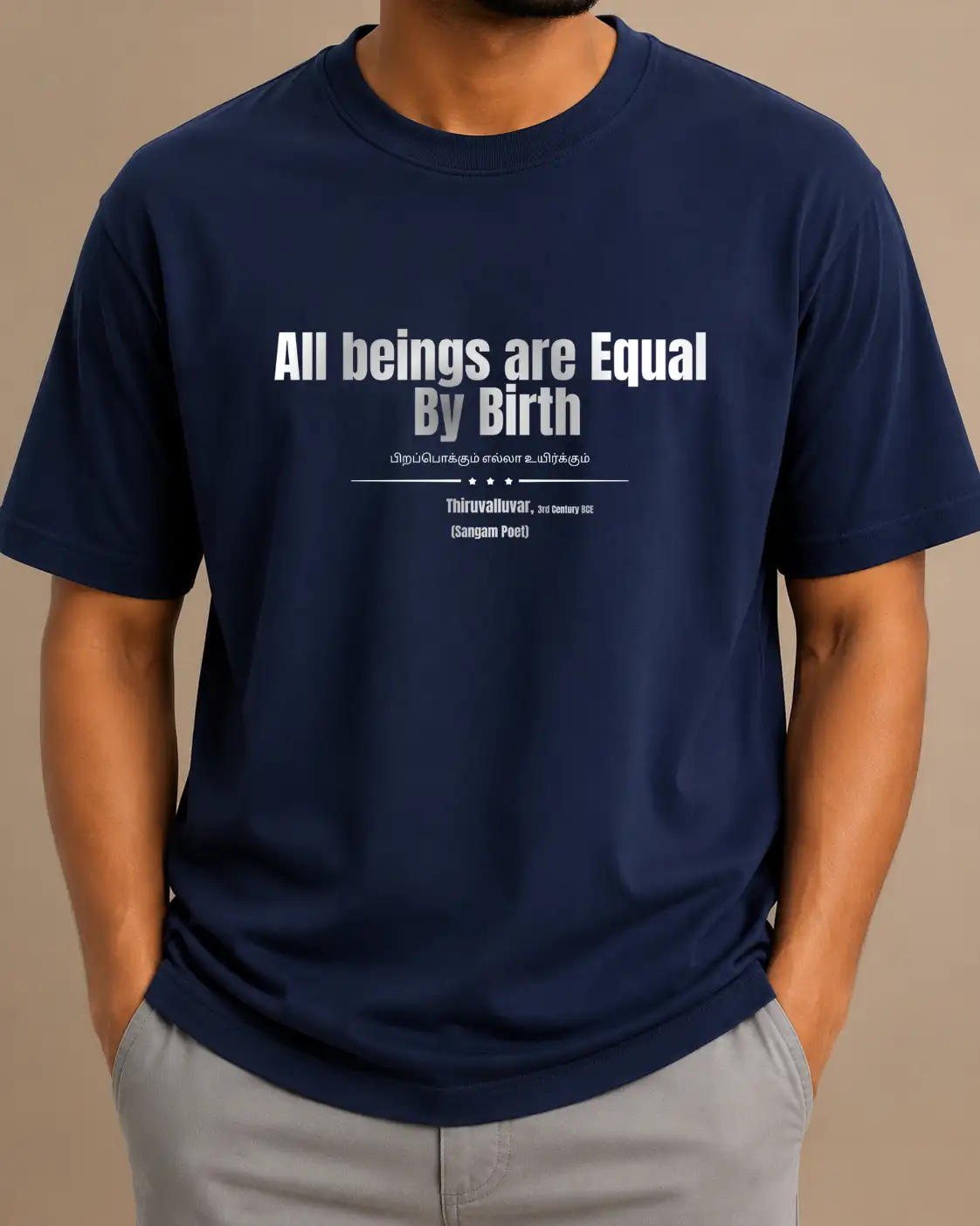Good or Bad – Kaniyan Poonkundranar T-Shirt – Navy-Blue - image 2