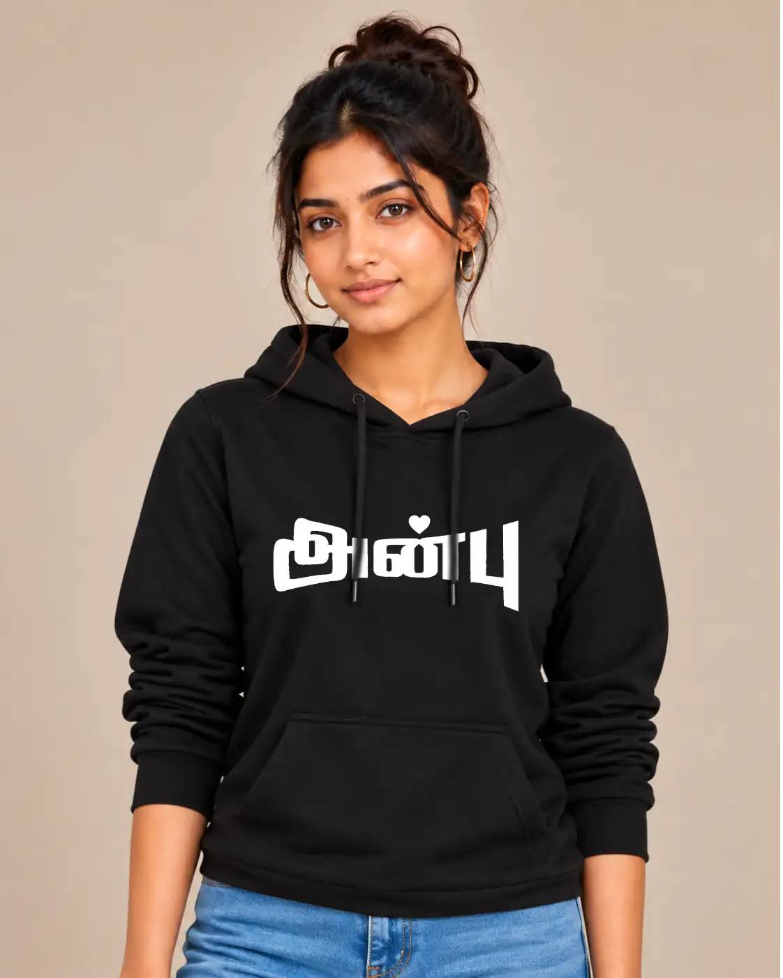 Anbu Women's Hooded Sweat T-Shirt - Black - image 1
