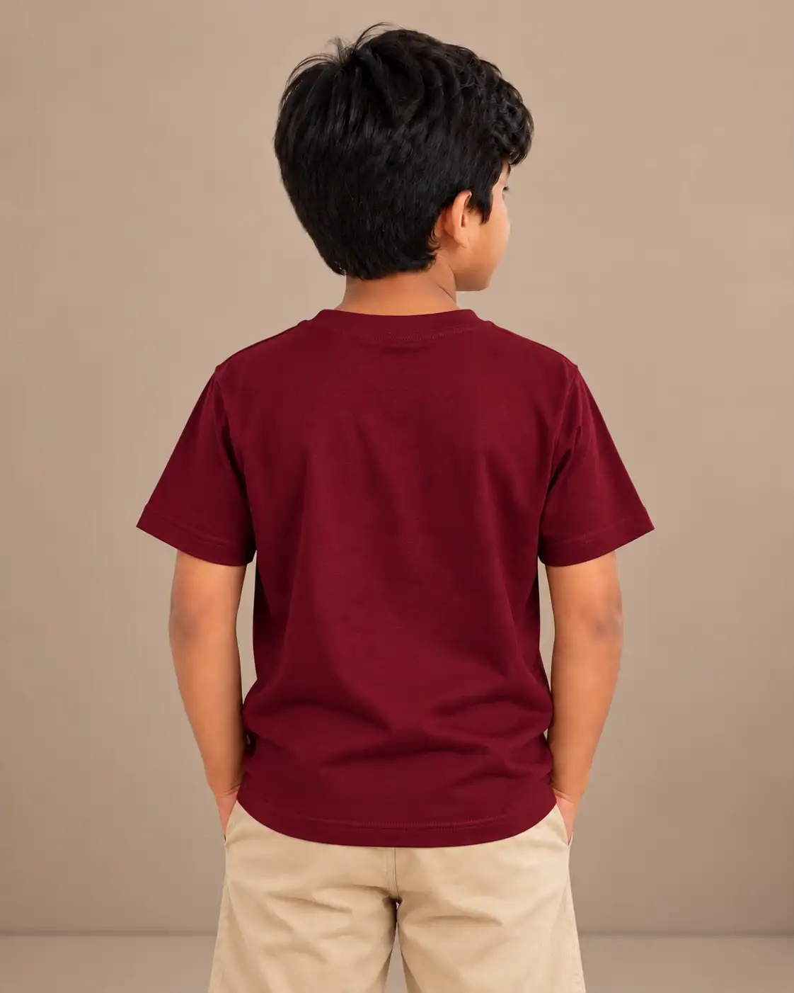 Muyarchi Kids Round Neck T-Shirt - Maroon - image 3